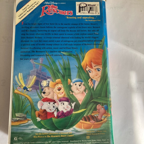 VHS Disney The Rescuers movie - Picture 2 of 4